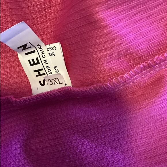 Shein Curve - Women’s Plus Pink Ribbed long Sleeve Shacket - Picture 6 of 6